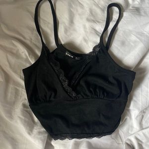 black lace tank top